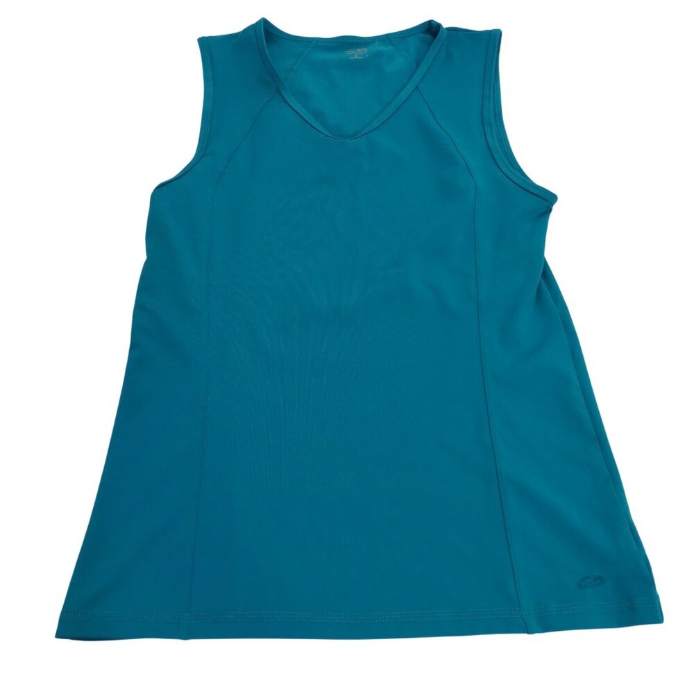 Champion Women Blue Sleeveless V-Neck Tank Top Size L Workout Gym Athletic